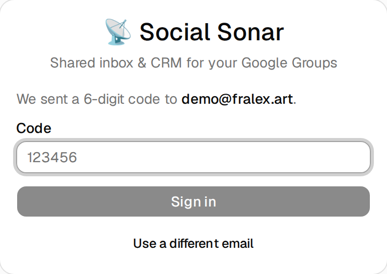 Sign in with just your email